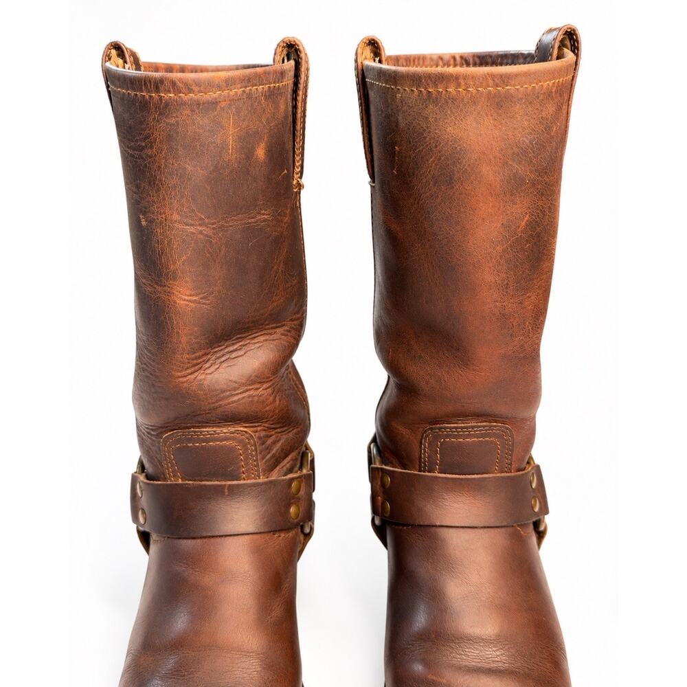 FRYE Harness 12R Brown Leather Moto Boots Women's Size 7.5 B Style 77300 - Picture 6 of 10